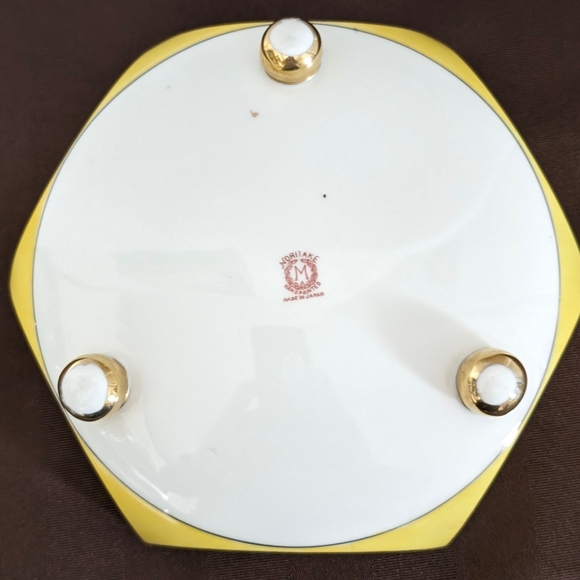 Noritake Art Deco Bowl, Antique Noritake Footed Octagon Bowl - Picture 2 of 6